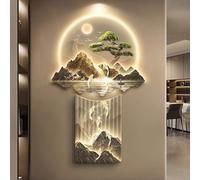 3D Metal Wall Art with LED Lighting - Modern Sculpture for Home Decoration in Entrance, Hallway, Bedroom | Stylish Hanging Artwork for Interior Design