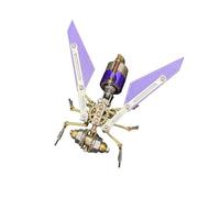 3D Metal Wasp Model Kits Puzzle for Adults, Steampunk 3D DIY Metal Assembly Robotic Insect Puzzles, Creative for Adults (127PCS)