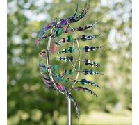 3D Metal Windmill, Outdoor Wind Spinners - Unique Wind Powered Kinetic Sculptures for Yard, Patio, Garden, Lawn Decoration - Height: 95cm/37.4inch (Multicolor)