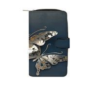 3d Metalic Butterfly Wallet Multifunctional Leather Wallets for Men Compact Long Wallet Credit Card Holder Passport Bag