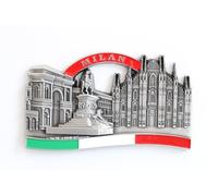 3D - MILAN Italy Fridge Magnet Metal Sticker Milano City Holiday Souvenir Travel Memory on Refrigerator Gift