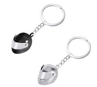 3D Mini Helmet Keychain, 2 Pieces - Motorcycle Helmet Keyring Pendant, Charm Key Ring, Car Key Decoration Accessories for Women Men