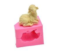 3D Mini Sheep Silicone Mold,Handmade Soap Candle Making Mold Fondant Jelly Chocolate Mousse Cake Mould Baking Aromatherapy Gypsum Polymer Clay Mould Sugercraft Cake Pudding Mold DIY Bakeware Pan Tray