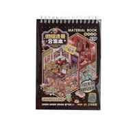 3D Miniature Horror Scene Stickers Book, Effect Hand Account Decals, Relief Stress 3D Horror House Stickers for Adult Make Your Own Mini Room & Pass The Time