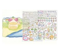 3D Miniature Large Landscape Stickers, Multi-Style Series, Visual 3D House, Teenager's Handbook Collage(Rainbow Wonderland)