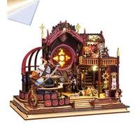 3D Miniature Model House with LED Lighting, DIY Craft Set, Diorama Table Decoration, Gift for Hobby Crafters, Birthday, Christmas