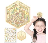 3D Miniature Scene Stickers, Sticker Room Scene, Modern Home Decor, Aesthetic 3D Room Decals, Home Decoration, Handmade Scenes Decals for Girls, Women, Men, Men