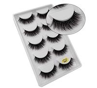 3D Mink Eyelashes - Natural, Soft, and Fluffy Wispy Lashes, False Eyelashes Natural Flared Eyelashes False Eye Lashes for Full Volume - Reusable, 5 Pairs G Series ICG601