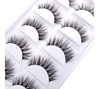 3D Mink False Eyelashes Pack Real Siberian Luxurious Messy Cross Dramatic Lightwight Soft Mink Fake Eyelashes Set 5 Pairs（The New)