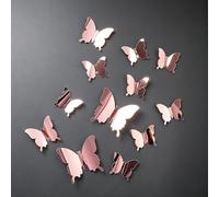 3D Mirror Butterfly Wall Stickers, Self-Adhesive Silver Wall Decals for Home Decor, Removable Waterproof Wall Art for Living Room, Bedroom, Cafe (36 PCs)