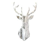 3D Mirror Deer Wall Sticker Home Decor, Self Adhesive DIY Design Bedroom Living Room Decorative Acrylic Wall Sticker