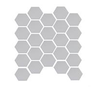 3D Mirror Hexagon Wall Stickers Self-adhesive Mosaic Tiles Decals for Home Decoration Living Room Dining Room TV Background Sofa Wall Art Silver Colour 24 Pieces 46 * 40 * 23mm
