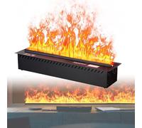 3D Mist Electric Fireplace with Humidifier, Smart Remote & Touch Control, LED Ambient Lighting for Home Decor