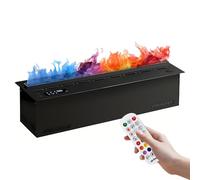 3D Mist Flame Fireplace with humedad Flame Technology, LED Lighting, Automatic Water Refill, Silent work, Safe for Kids & Pets(Nine colors,80cm)