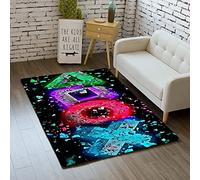 3D Modern Gamer Graffiti Game Console Pattern Kids Boys Carpet Bedroom Decorative Nursery Living Room Mats Crawling Mat Flannel Rugs Orange Gray Black Washable Non-slip (Multi D,80x120 cm)