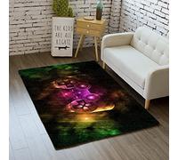3D Modern Gamer Graffiti Game Console Pattern Kids Boys Carpet Bedroom Decorative Nursery Living Room Mats Crawling Mat Flannel Rugs Orange Gray Black Washable Non-slip (Multi E,120x160 cm)