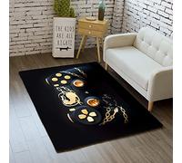 3D Modern Gamer Graffiti Game Console Pattern Kids Boys Carpet Bedroom Decorative Nursery Living Room Mats Crawling Mat Flannel Rugs Orange Gray Black Washable Non-slip (Multi C,120x160 cm)