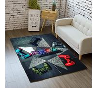 3D Modern Gamer Graffiti Game Console Pattern Kids Boys Carpet Bedroom Decorative Nursery Living Room Mats Crawling Mat Flannel Rugs Orange Gray Black Washable Non-slip (Multi A,120x160 cm)
