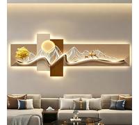 3D Modern Wall Decor: A Sculptural Piece Featuring A Waterfall Motif And Multi-layered Dimensional Textures, Complete With Integrated LED Lighting-perfect For The Living Room(C,60*180cm/23.6*70.8in)