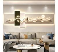 3D Modern Wall Decor: A Sculptural Piece Featuring A Waterfall Motif And Multi-layered Dimensional Textures, Complete With Integrated LED Lighting-perfect For The Living Room(D,60*180cm/23.6*70.8in)
