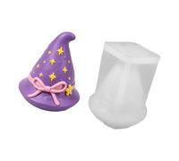 3D Mold for Halloween Decor, Witch Hat Silicone Casting Mold with Bow Accent and Star Pattern for Wax, Plaster, or Resin Projects Seasonal Casting Wax Project Hat Decor Gothic Resin