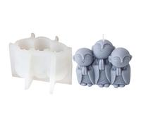 3D Monks Silicone Molds Effective Crafting Mold with Lovely Designs for Collectors Collectible