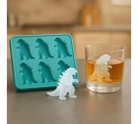 3D Monster Shape Shapes BPA Free Silicone Ice Cube Mold Tray with Lid Makes 6 Vivid Monster, Perfect for Whiskey, Cocktail and Any Drink (Green)
