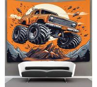 3D Monster Truck Ultra Truck Print Wall Blanket Home Decoration Bedding Poster Wall Art Tapestry Wall Hanging Tapestry Soft Polyester for Kids Boys Girls Bedroom Living Room 70cmx100cm