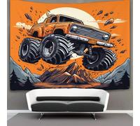 EVMILA 3D Monster Truck Ultra Truck Print Wall Blanket Home Decoration Bedding Poster Wall Art Tapestry Wall Hanging Tapestry Soft Polyester for Bedroom Living Room, Dorm & Room Decor 180cmx230cm