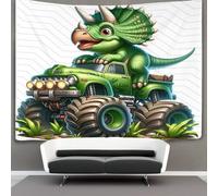 3D Monster Trucks Print Wall Blanket Home Decoration Bedding Poster Wall Art Dinosaurs Tapestry Tapestry Wall Hanging Soft Polyester for Bedroom Living Room, Dorm & Room Decor 130cmx150cm