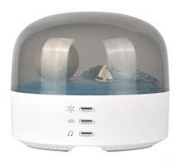 3D Moon Lamp for crescent Moon Table Lamp with Speaker Adjustable Colors Bedside Lamp Sleep Aid Room Decor 12.2cm(2)