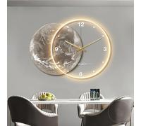 3D Moon LED Wall Lamp - Modern Art Deco Minimalist Wall Clock and Wall Hanging Sculptures for Home Decor - Traditional Chinese Wall Decoration