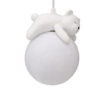 3D Moon Pendent Lamp Sleeping Bear Decoration Light LED Recommended for Bedroom Hotel