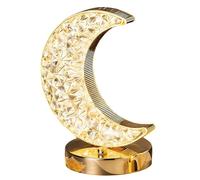 3D Moons/Round/Square/Star Projection Night Light with Touch Control and Rechargeable Battery for Bedroom Decorating Acrylic Crystal Decor Lamp