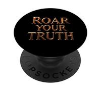3D Motivational Quotes Roar Your Truth Inspiration PopSockets Adhesive PopGrip