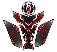 3D Motorcycle Carbon Fiber Fuel Tank Traction Pad Sticker Tank Cap Cover Protector Decals Waterproof For Kawasaki Z900 2021 Tank Traction Pad (Color : Red)