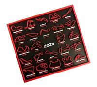 3D Motorsport Dates Calendar with DIsplay Stand 2026 Motorsport Event Calendar for Home or Business Desk Decoration Wall Deck