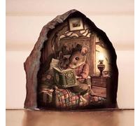 3D Mouse Hole Realistics Wall Sticker,Mouse in a Hole Wall Decal Fun Art,Water Proof Funny Wall Stickers for Bedroom Nursery Wall Décor,Paint,Walls Treatments and Supplies Stickers,Home Décor Accents