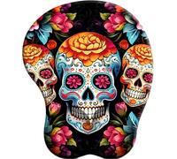3D Mouse Mat Wrist Support Day of the Dead Ergonomic Gel Gaming Mouse Pad Wrist Rest with Non-slip Base for Home Office Computer Laptop 27x22 cm