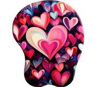 3D Mouse Mat Wrist Support Symphony of Love Ergonomic Gel Gaming Mouse Pad Wrist Rest with Non-slip Base for Home Office Computer Laptop 27x22 cm