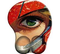 3D Mouse Pad Ergonomic Wrist Protected Elastic Gel Wrist Rest Non-Slip Rubber Base Mouse Mat The Gaze of the Mecha Girl with Wrist Support for Gaming Computer Office Home