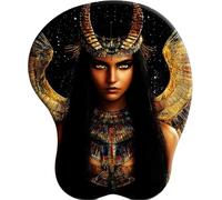 3D Mouse Pad with Wrist Support Nephthys of the Golden Wings Ergonomic Gel Wrist Rest Non-Sliding Rubber Base for Gaming Computer and Office 27x22 cm