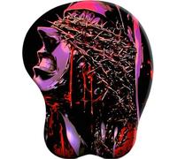 3D Mouse Pad with Wrist Support Whispering under the crown of thorns Ergonomic Gel Wrist Rest Non-Sliding Rubber Base for Gaming Computer and Office 27x22 cm