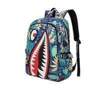 3D Mouth Graphic Print Backpack Comic Style Colorful Design School For Youths And Teens (Multicolour2, A)