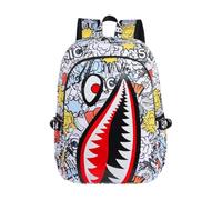 3D Mouth Graphic Print Backpack Comic Style Colorful Design School For Youths And Teens (OTHER, A)