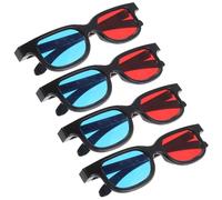 3d Movie Glasses for Realistic 3d Effect with Red and Lenses and 4pcs Universal Compatibility with Smartphone and Tv, Suitable for Women and Men Men