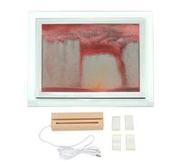 3D Moving Sand Art Painting Night Light Innovative Hourglass Quadrate Moving Sand Art with Light USB Plug in Type LED Decorative Table Lamp for Home and Office
