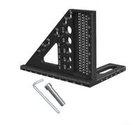 3D Multi-Angle Carpenter Square Compatible with Standard Framing and Fine For Woodworking Techniques (Black)
