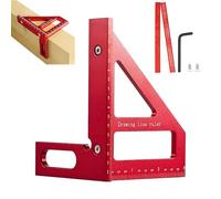 3D Multi Angle Measuring Ruler, 45°/90° Aluminum Alloy Woodworking Square Protractor Miter Triangle Ruler Woodworking Square Protractor for Engineers DIY Enthusiasts and Carpenters