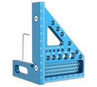 3D Multi Angle Measuring Ruler 45/90 Degree Aluminum Alloy Miter Triangle Ruler Woodworking Square Protractor High Precision Layout Measuring Tool for Engineer Carpenter